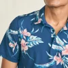 Shorelite Short-Sleeve Tech Polo - Navy Island Orchid