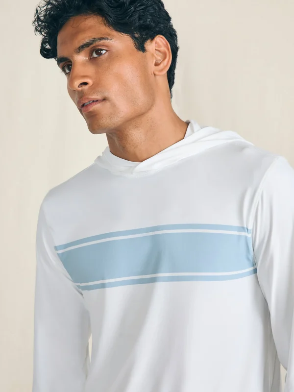 Shorelite UPF Hoodie - White Surf Stripe