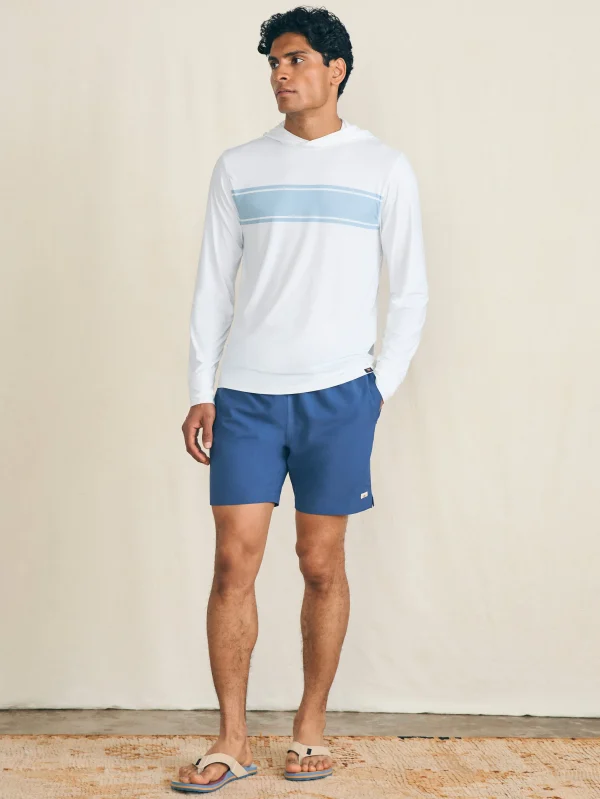 Shorelite UPF Hoodie - White Surf Stripe