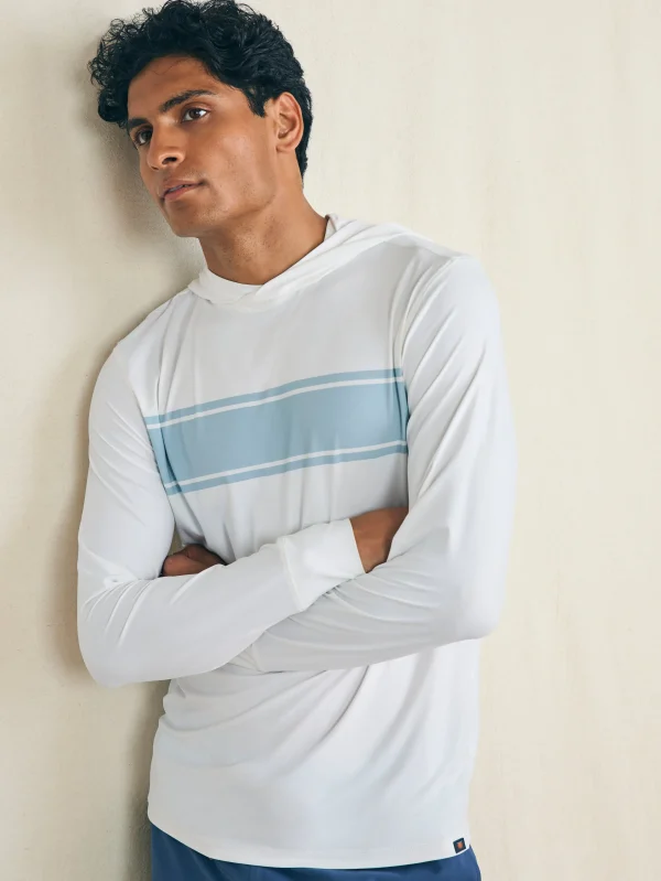 Shorelite UPF Hoodie - White Surf Stripe