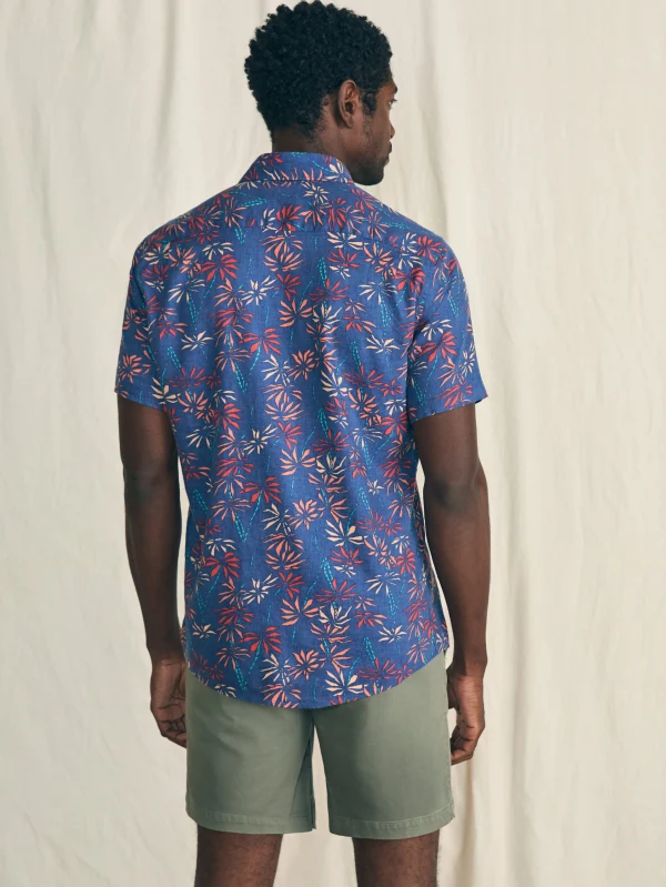 Short-Sleeve Breeze Shirt - Navy Tide Bamboo