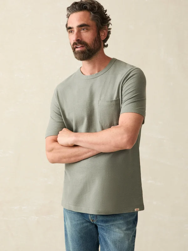 Short-Sleeve Hemp Blend Tee - Olive Dusk