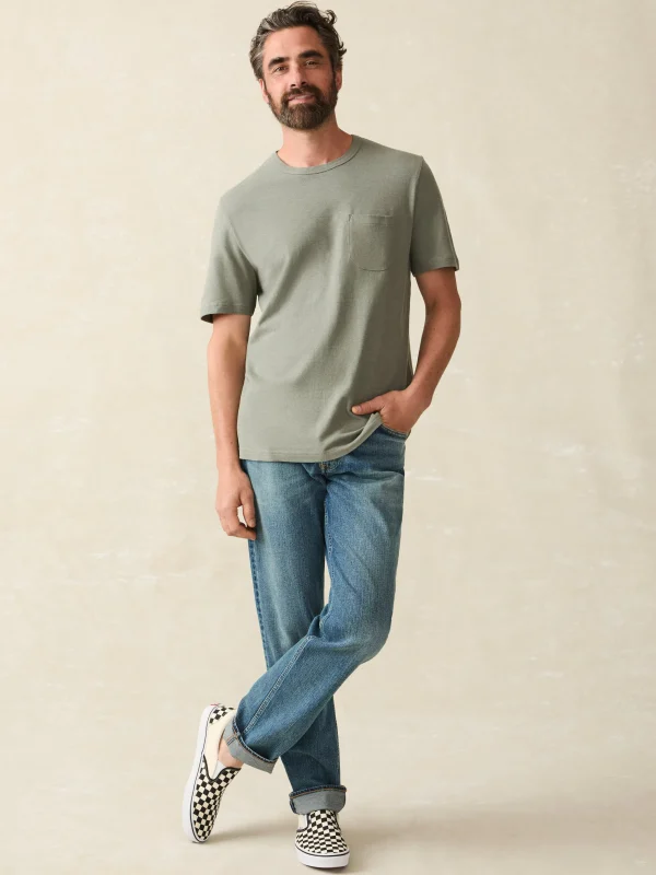 Short-Sleeve Hemp Blend Tee - Olive Dusk