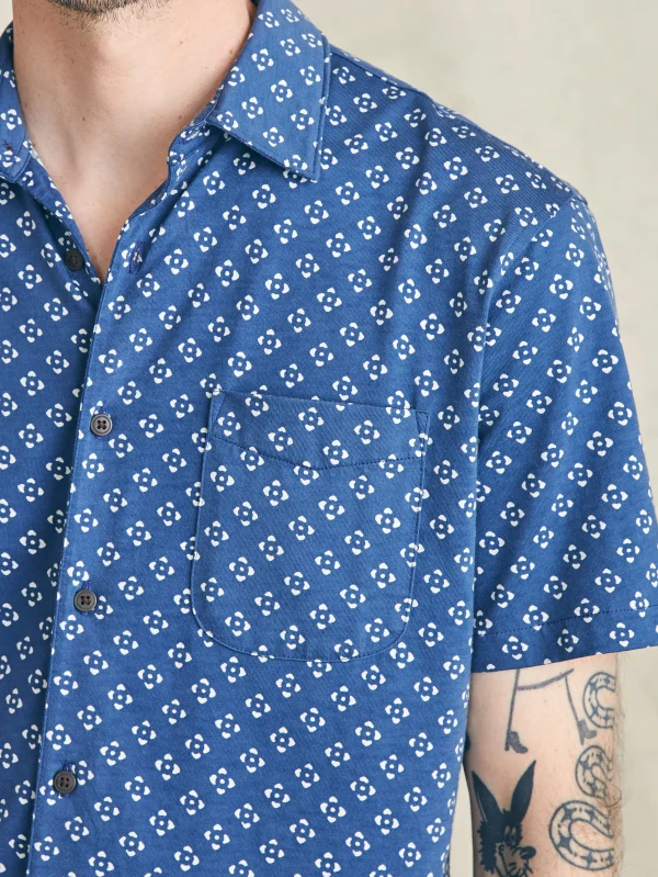 Short-Sleeve Hermosa Knit Shirt - Navy Atlas