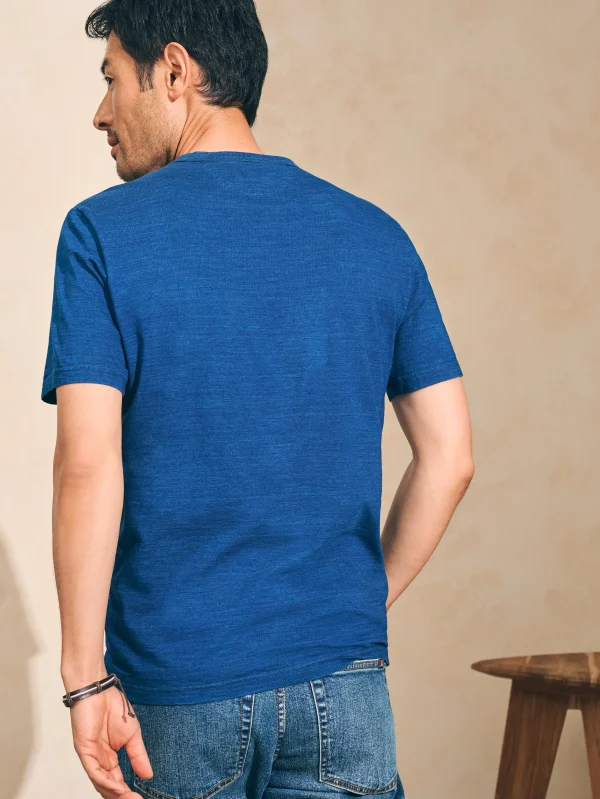 Short-Sleeve Indigo Pocket Tee - Dark Indigo Wash