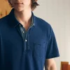 Short-Sleeve Indigo Polo Shirt - Midnight Wash