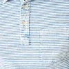 Short-Sleeve Indigo Polo Shirt - Salt Wash Indigo Stripe