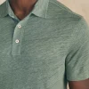 Short-Sleeve Linen Polo - Desert Olive