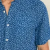 Short-Sleeve Palma Linen Shirt - Oceana Ditsy