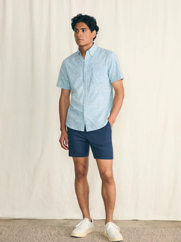 Short-Sleeve Stretch Playa Shirt - South Pacific Geo