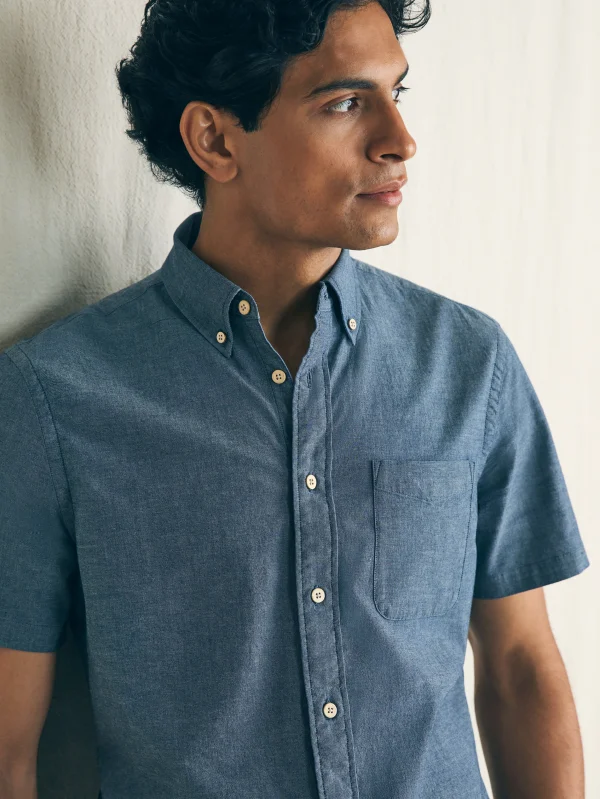 Short-Sleeve Stretch Playa Shirt - Weathered Blue