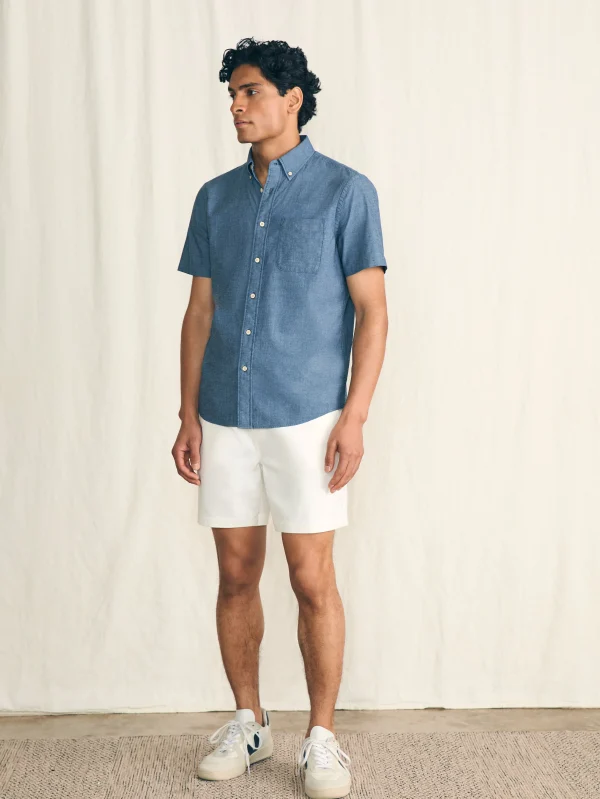 Short-Sleeve Stretch Playa Shirt (Tall) - Weathered Blue