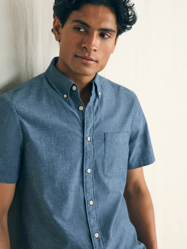 Short-Sleeve Stretch Playa Shirt - Weathered Blue