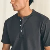 Short-Sleeve Sunwashed Henley - Washed Black