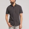 Short-Sleeve Sunwashed Knit Shirt - Washed Black