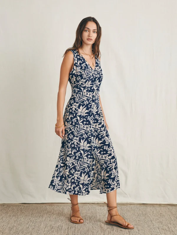 Siena Midi Dress - Navy Canopy Floral