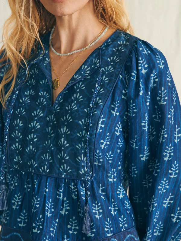 Silk Blend Solstice Top - Sunburst Mix Print