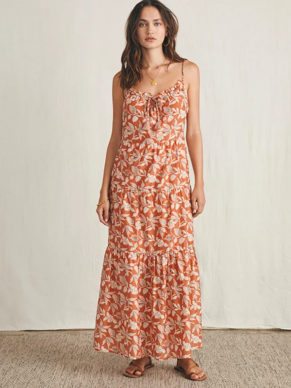 Silk Blend Sun Chaser Maxi Dress - Ginger Floral