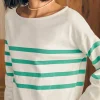 Sport Jersey Long-Sleeve Tee - Green Cape May Stripe