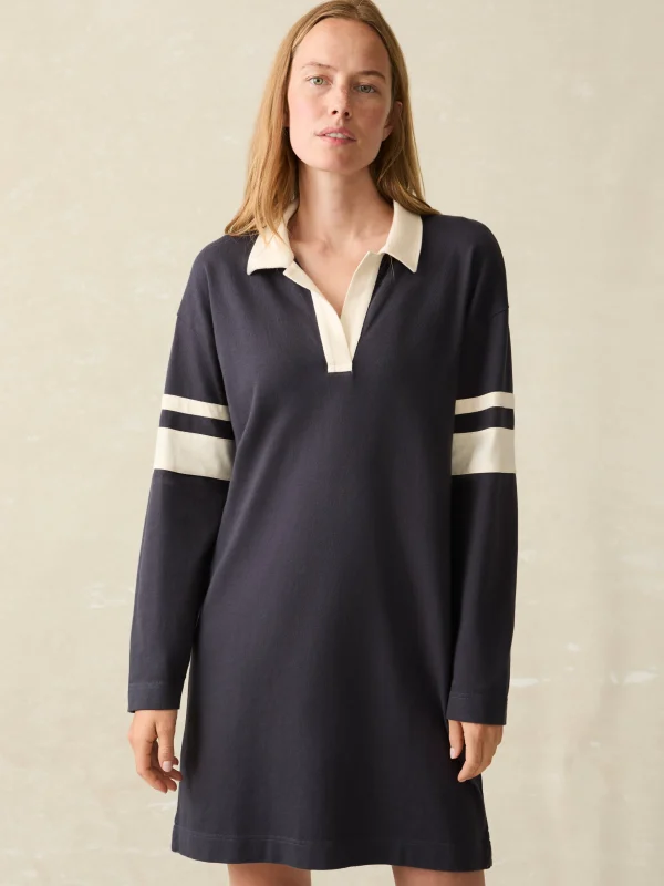 Sport Jersey Polo Dress - Sea Storm