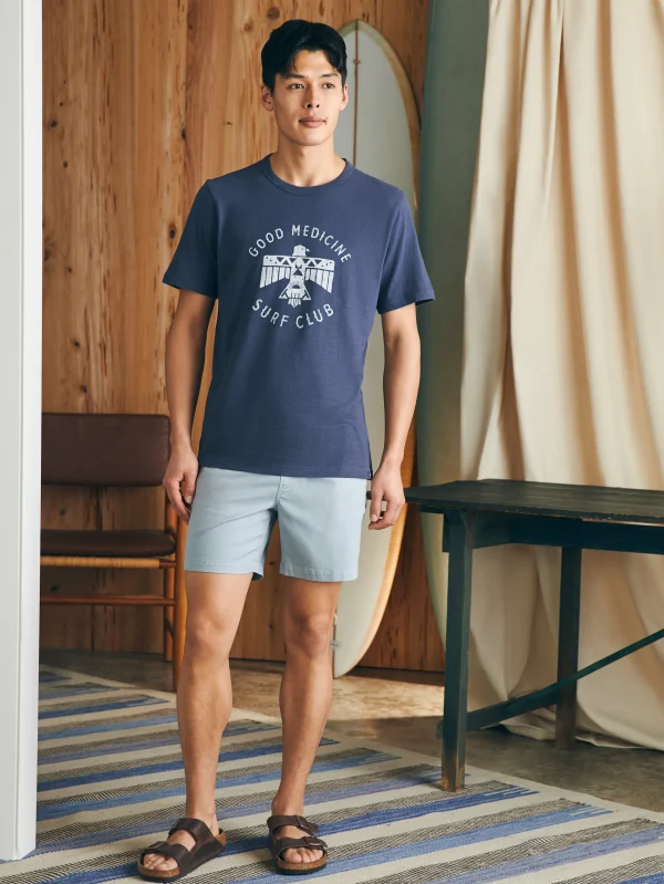 Steven Paul Judd Good Medicine Surf Club Tee - Dune Navy