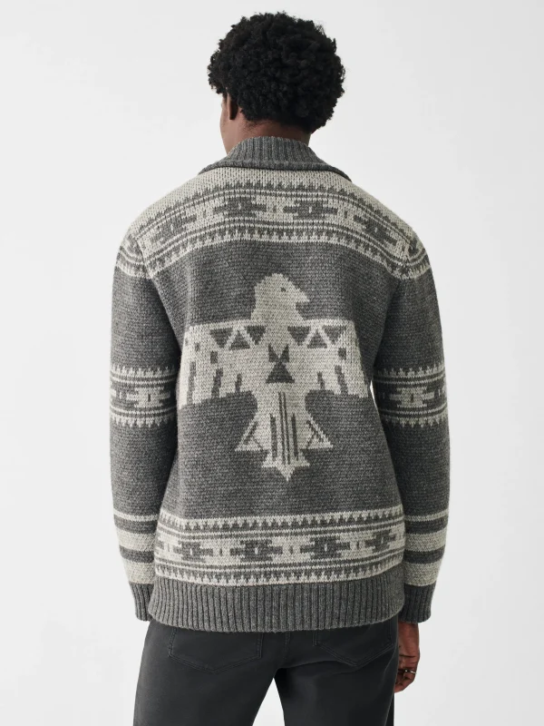 Steven Paul Judd Thunderbird Cardigan - Charcoal Grey Thunderbird