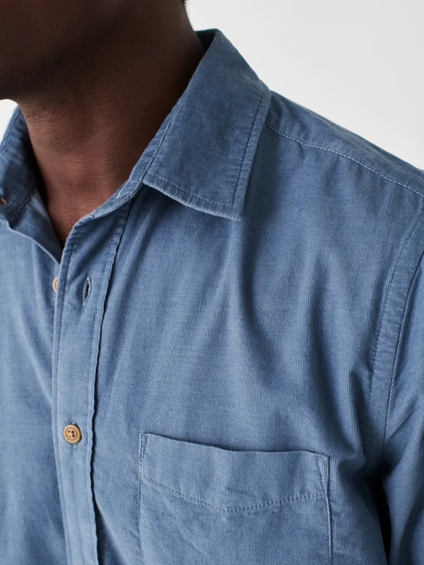 Stretch Corduroy Shirt - Deep Marine