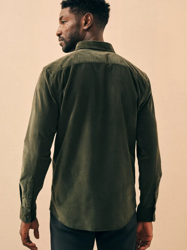 Stretch Corduroy Shirt - Forest