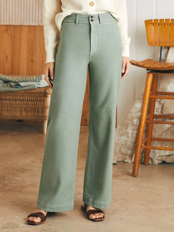 Stretch Terry Harbor Pant - Coastal Sage