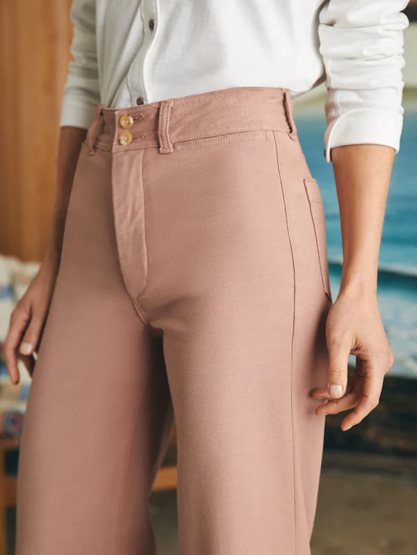 Stretch Terry Harbor Pant - Wood Rose