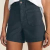 Stretch Terry Patch Pocket Short - Washed Black