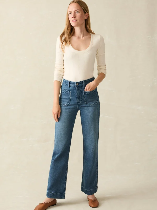 Stretch Terry Patch Pocket Pant - Riverton Wash