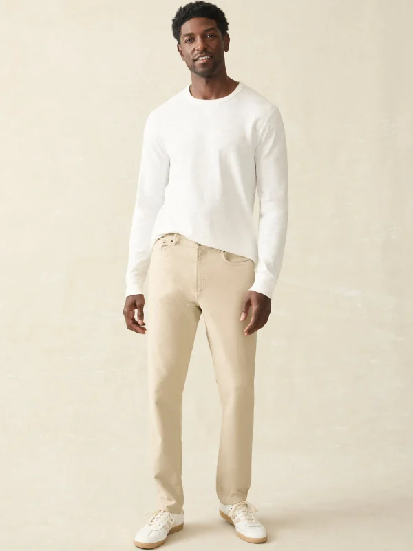 Stretch Terry 5-Pocket Pant - Stone