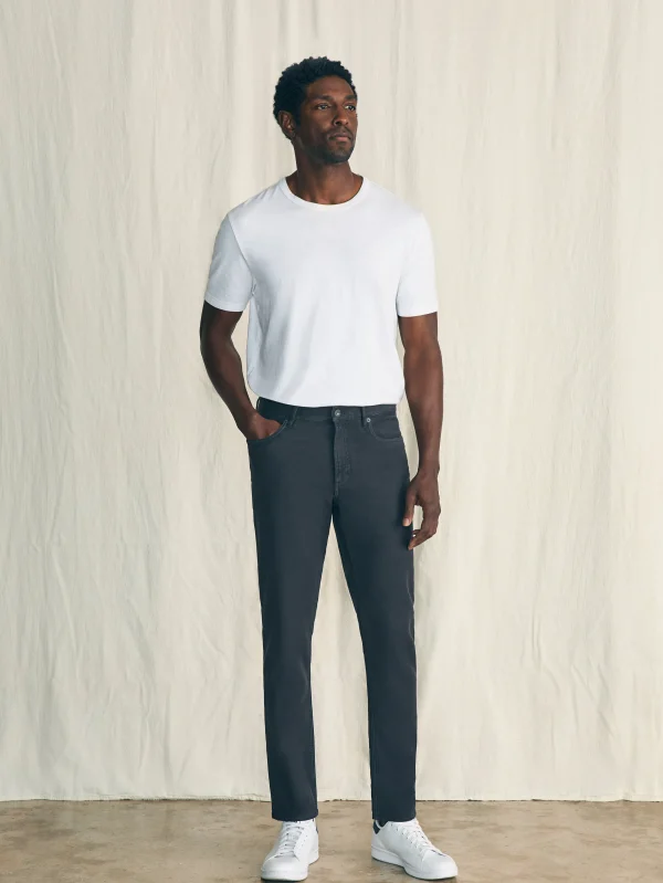 Stretch Terry 5-Pocket Pant - Onyx Black