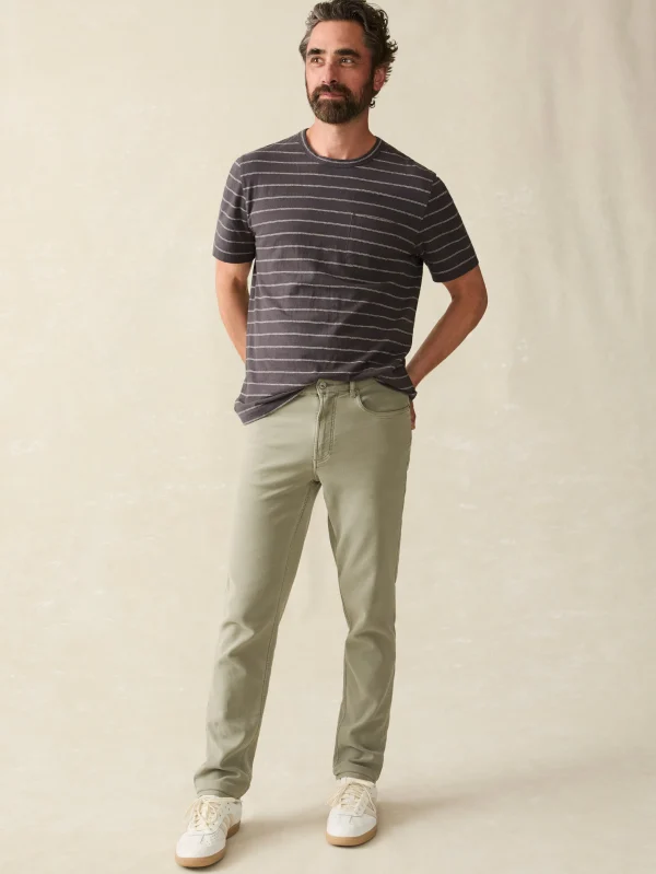 Stretch Terry 5-Pocket Pant - Faded Olive