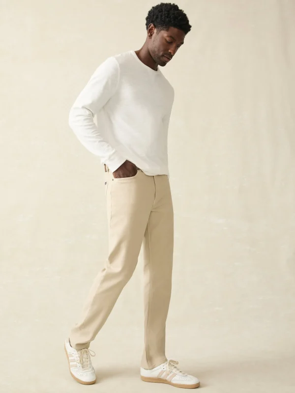 Stretch Terry 5-Pocket Pant - Stone