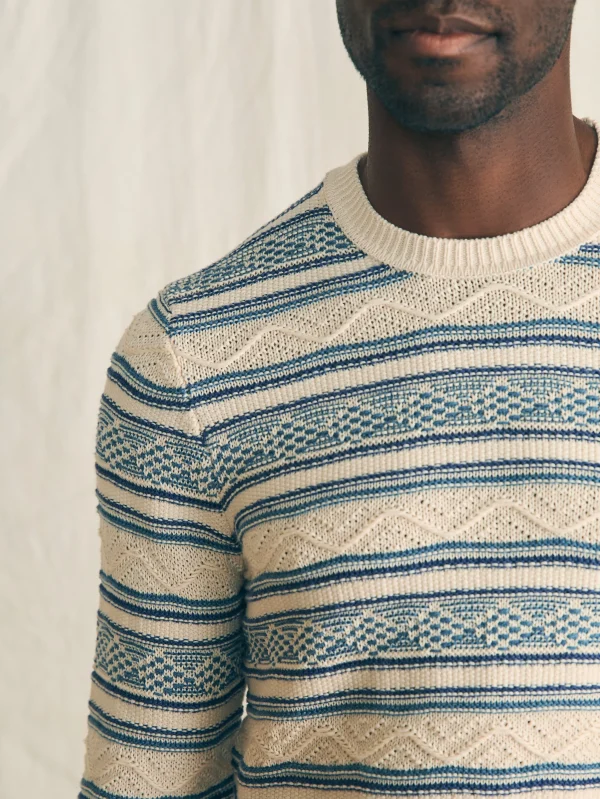 Striped Crew Sweater - Bristol Cream