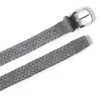 Suede Woven Belt - Grey