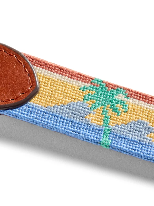 Sun And Waves Embroidered Belt - Sun And Wave