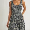 Sunseeker Midi Dress - Charcoal Chiyoda Floral