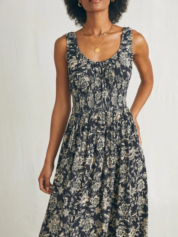 Sunseeker Midi Dress - Charcoal Chiyoda Floral