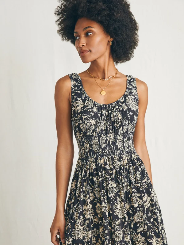 Sunseeker Midi Dress - Charcoal Chiyoda Floral