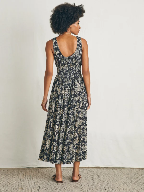 Sunseeker Midi Dress - Charcoal Chiyoda Floral