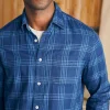 Sunwashed Chambray Shirt - Navy Night Windowpane