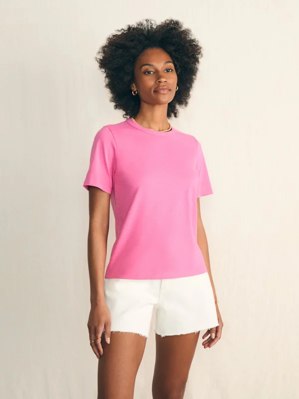 Sunwashed Crew Tee - Cone Flower