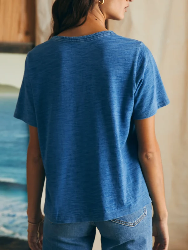 Sunwashed Crew Tee - Medium Indigo Wash