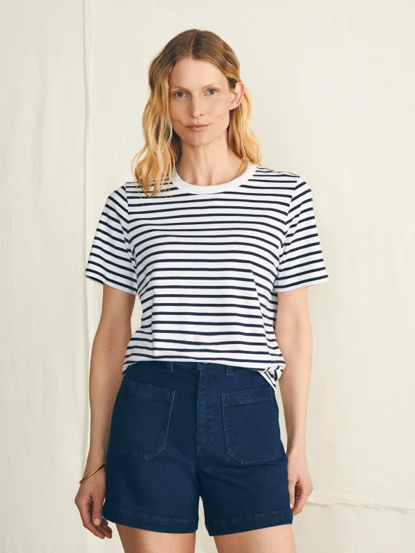 Sunwashed Crew Tee - Regatta Stripe