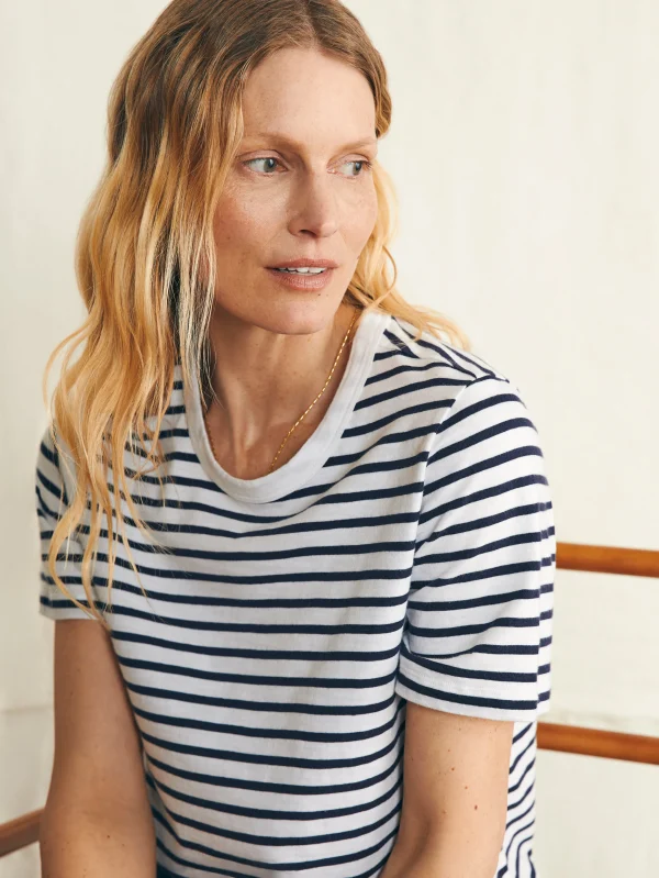 Sunwashed Crew Tee - Regatta Stripe