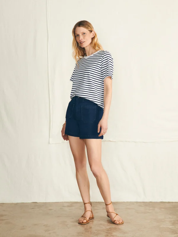 Sunwashed Crew Tee - Regatta Stripe