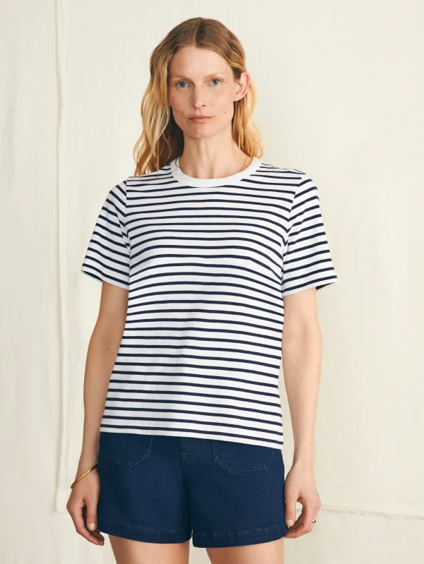 Sunwashed Crew Tee - Regatta Stripe